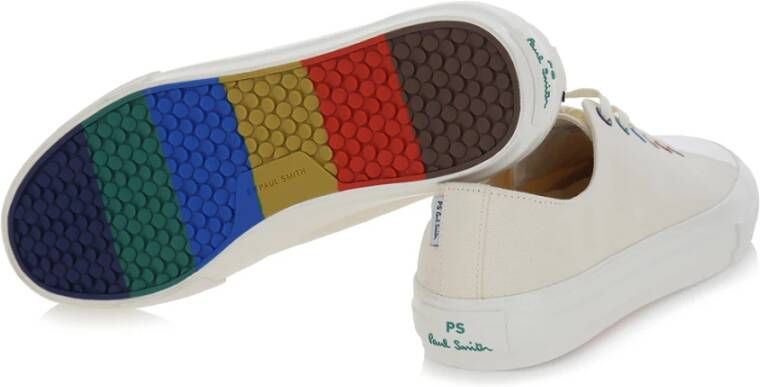 PS By Paul Smith Witte Canvas Sneakers Kinsey Stijl White Heren