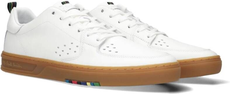 PS By Paul Smith Witte Leren Lage Sneakers White Heren