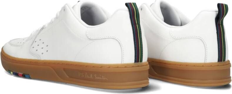 PS By Paul Smith Witte Leren Lage Sneakers White Heren