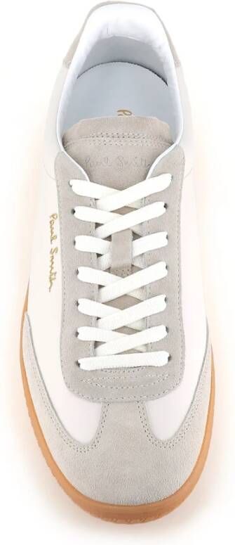 PS By Paul Smith Witte leren sneakers met Signature Stripe White Heren