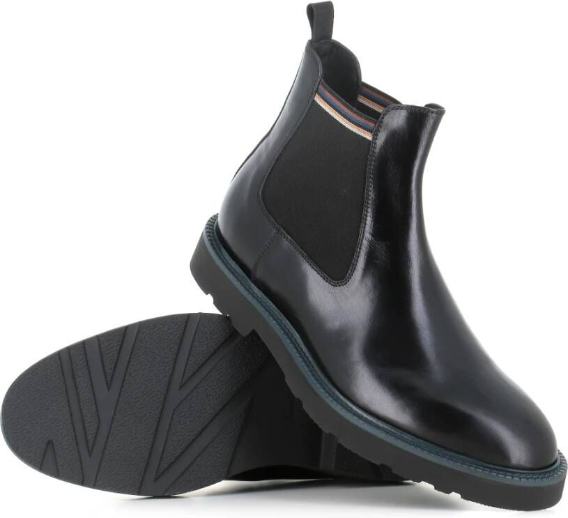 PS By Paul Smith Zwarte Chelsea Platte Schoenen Black Heren