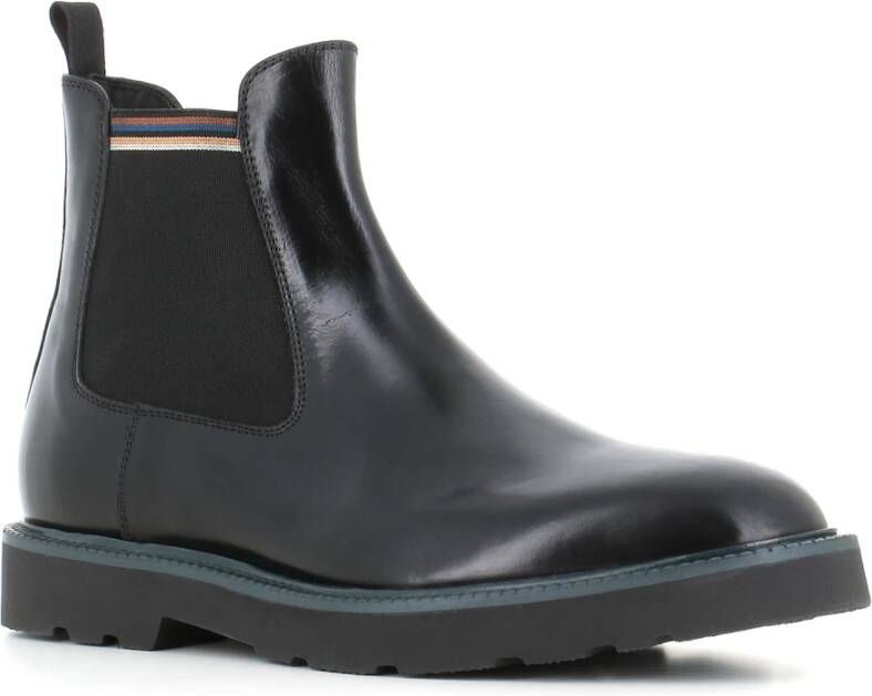 PS By Paul Smith Zwarte Chelsea Platte Schoenen Black Heren