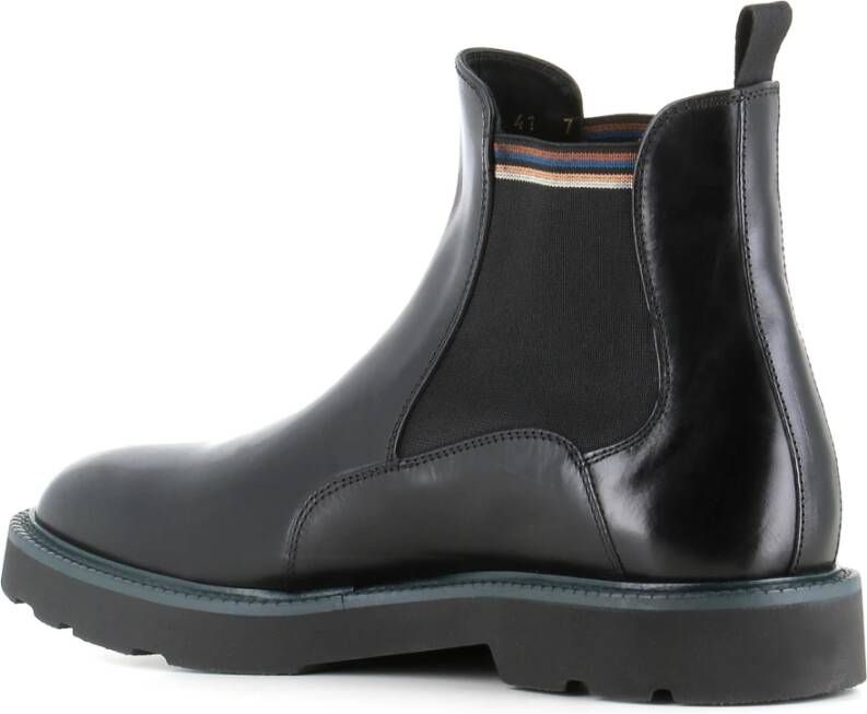 PS By Paul Smith Zwarte Chelsea Platte Schoenen Black Heren