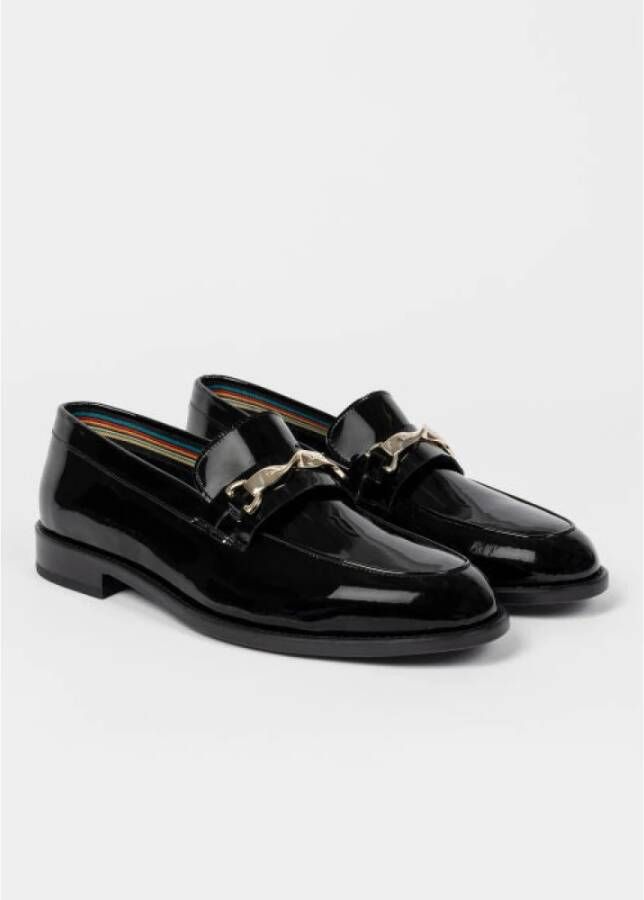 PS By Paul Smith Zwarte Lakleren Loafers Montego Black Heren