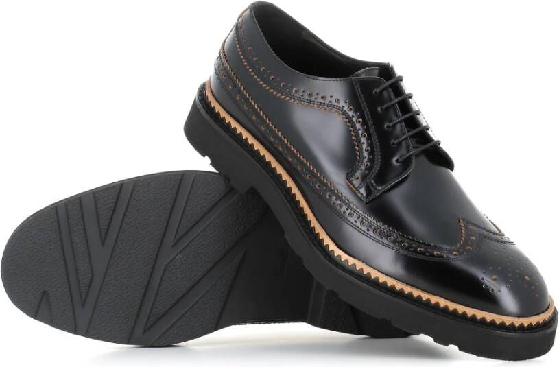 PS By Paul Smith Zwarte Leren Schoenen Zwaluwstaart Black Heren