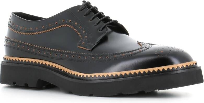 PS By Paul Smith Zwarte Leren Schoenen Zwaluwstaart Black Heren