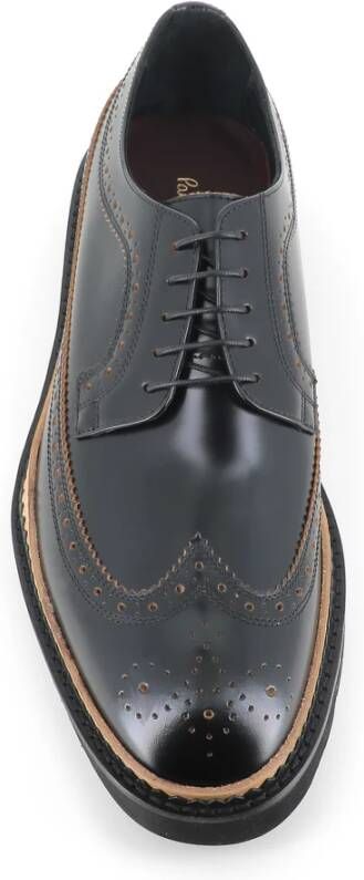 PS By Paul Smith Zwarte Leren Schoenen Zwaluwstaart Black Heren