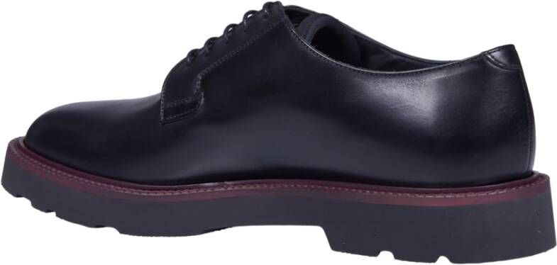 PS By Paul Smith Zwarte Leren Veterschoenen Black Heren