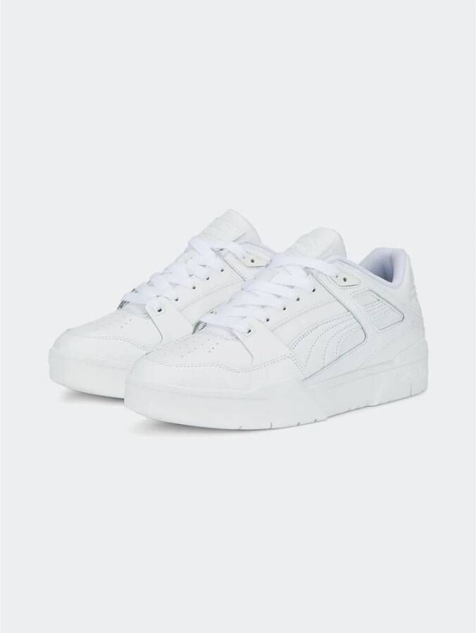 Puma Basketbal-geïnspireerde Leren Sneakers White Dames