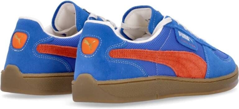 Puma Blauw Oranje Suède Lage Schoen Blue Dames