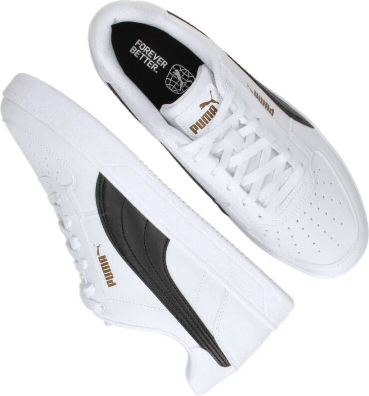 Puma Sportieve Herensneaker met Subtiele Gouden Accenten Wit Heren