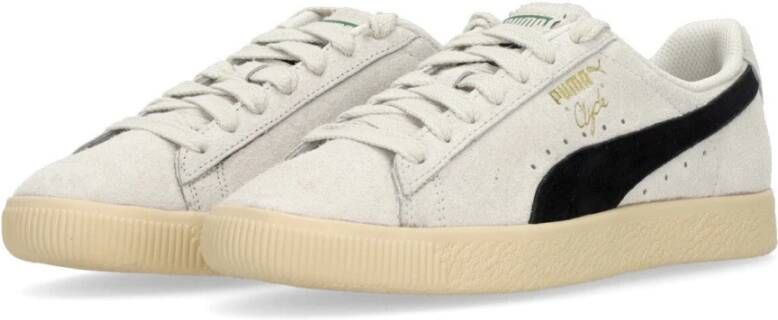 Puma Clyde Hairy Suede Lage Schoen Grijs Gray Heren