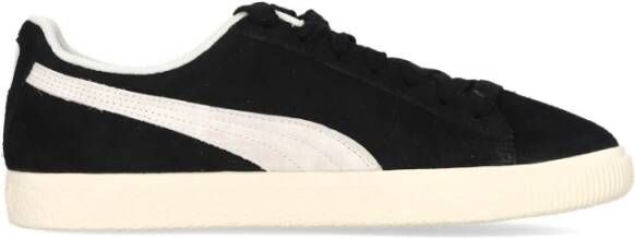 Puma Clyde Hairy Suede Lage Schoen Zwart Ivoor Black Heren