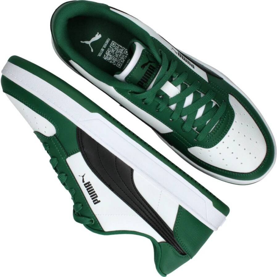 Puma Comfortabele Herensneaker met Groene Details White Heren