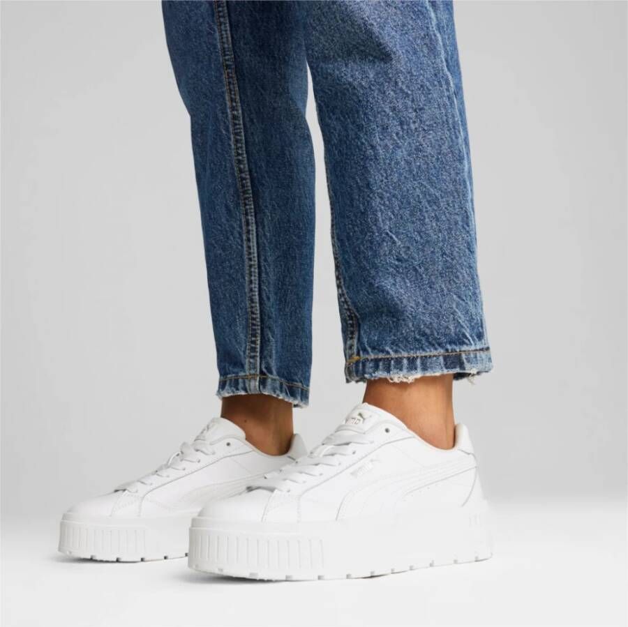 Puma Dames Leren Sneakers met SoftFoam+ Demping White Dames