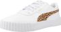 PUMA Carina 3.0 Animal Jr Sneakers White-Light Sand- Gold - Thumbnail 3