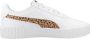 PUMA Carina 3.0 Animal Jr Sneakers White-Light Sand- Gold - Thumbnail 5