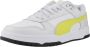 Puma RBD game Low leren sneakers lichtgrijs geel zwart Leer 35.5 - Thumbnail 6