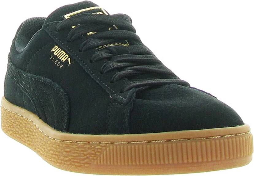 Puma Gouden Klassieke Suède Heart Satin Schoenen Black Dames