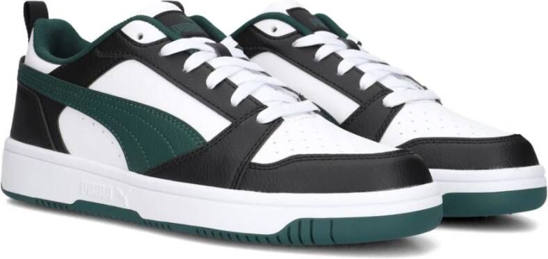 Puma Groen en Zwart Leren Sneakers Multicolor Heren