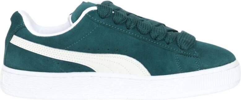 Puma Groene Suede Sneakers Lage Profiel Green Dames