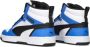 Puma Rebound V6 Mid sneakers wit zwart kobaltblauw Jongens Meisjes Imitatieleer 35.5 - Thumbnail 11