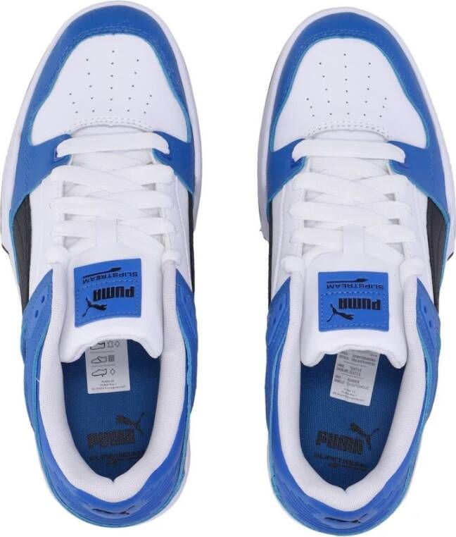 Puma Lage Leren Sneaker Wit Zwart Team Royal Multicolor Heren