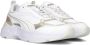 PUMA Cassia Metallic Shine Dames Sneakers White- Gold- Silver-Vapor Gray - Thumbnail 7