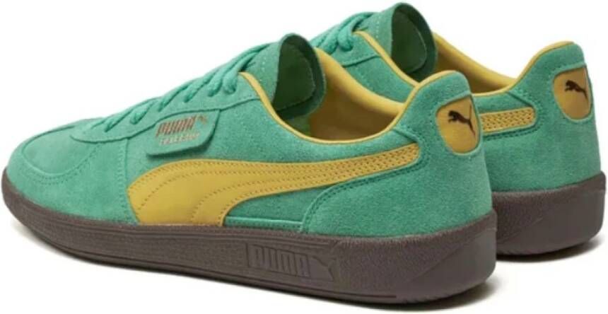 Puma Leren sneakers met suède details Green Unisex