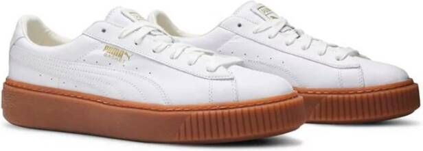 Puma Leren Sneakers voor Mannen en Vrouwen White Dames