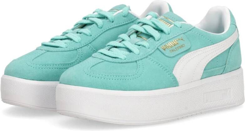 Puma Palermo High Top Mint White Sneakers Green Dames