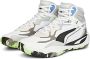 PUMA Playmaker Pro Mid Basketbal Schoenen White Platinum Unisex - Thumbnail 3