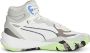 PUMA Playmaker Pro Mid Basketbal Schoenen White Platinum Unisex - Thumbnail 5