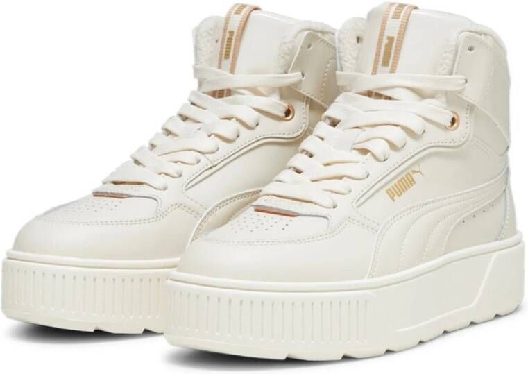 Puma Gedurfde Mid-Top Sportieve Sneakers White Dames