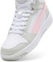 Puma Rebound V6 Mid sneakers wit grijs roze Imitatieleer 35.5 - Thumbnail 14