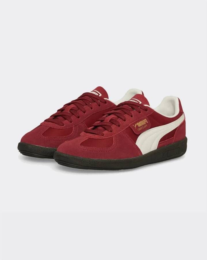 Puma Rode en witte sneakers met zwarte zool Red Heren