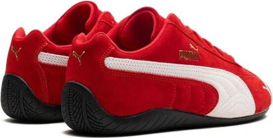 Puma Rode Suède Logo Sneakers Red Heren