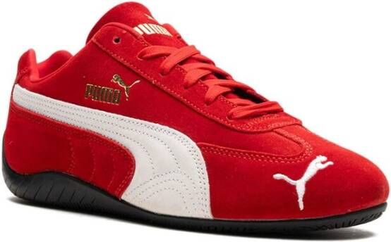 Puma Rode Suède Logo Sneakers Red Heren