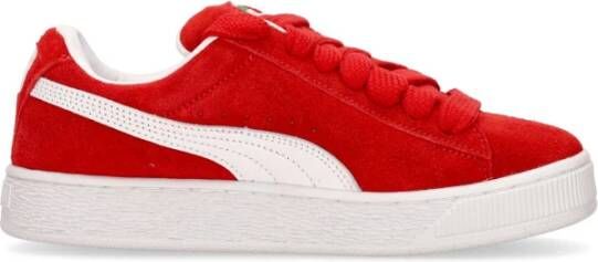 Puma Rood Wit Suède Lage Schoen Red Heren