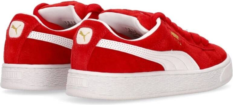 Puma Rood Wit Suède Lage Schoen Red Heren