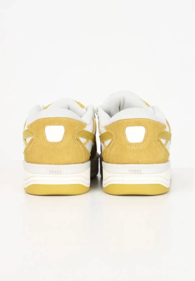 Puma Skater-geïnspireerde witte en gouden sneakers Yellow Dames