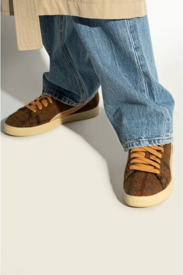 Puma Sneakers Clyde Harris Tweed Brown Dames