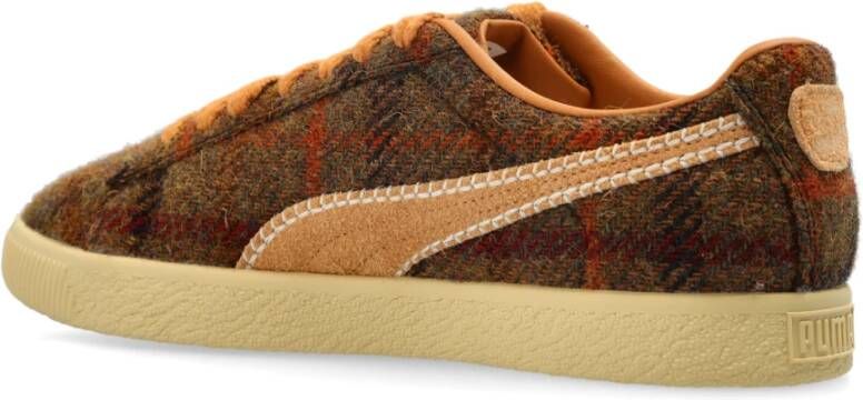 Puma Sneakers Clyde Harris Tweed Brown Dames