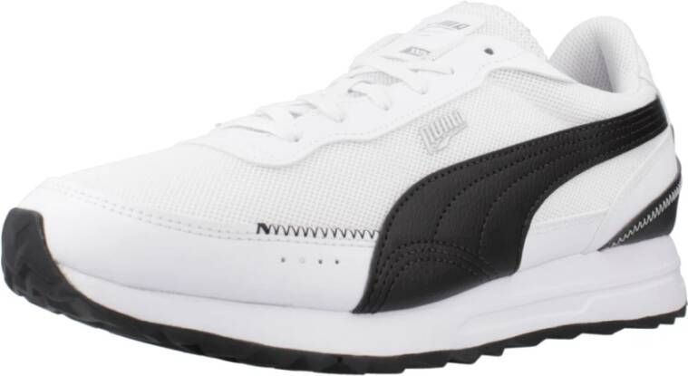 Puma Heren Road Rider Leren Sneakers White Heren