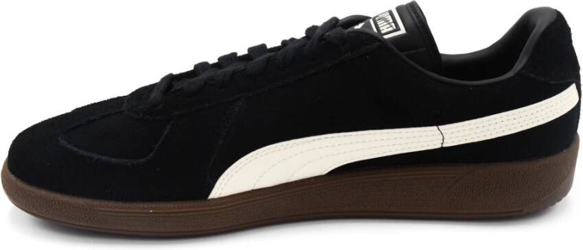 Puma Zwarte Leren Sneakers Zwart Heren