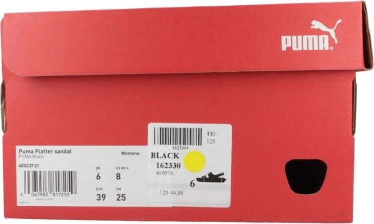 Puma Stijlvolle Platte Sandalen Black Dames