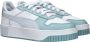 Puma Carina Street leren sneakers wit lichtblauw lichtgrijs Meisjes Leer 35.5 - Thumbnail 14