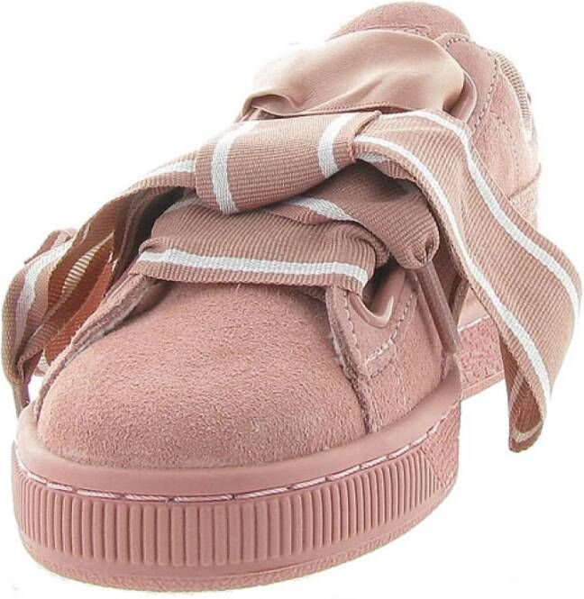 Puma Suede Heart Satin Platform Schoenen Pink Dames