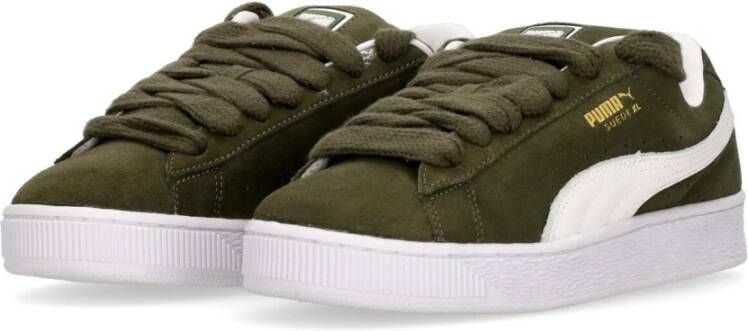 Puma Suede Lage Schoen Donker Olijf Wit Green Heren