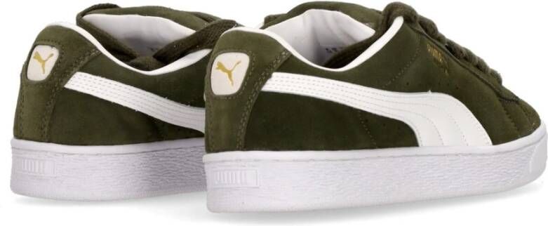 Puma Suede Lage Schoen Donker Olijf Wit Green Heren